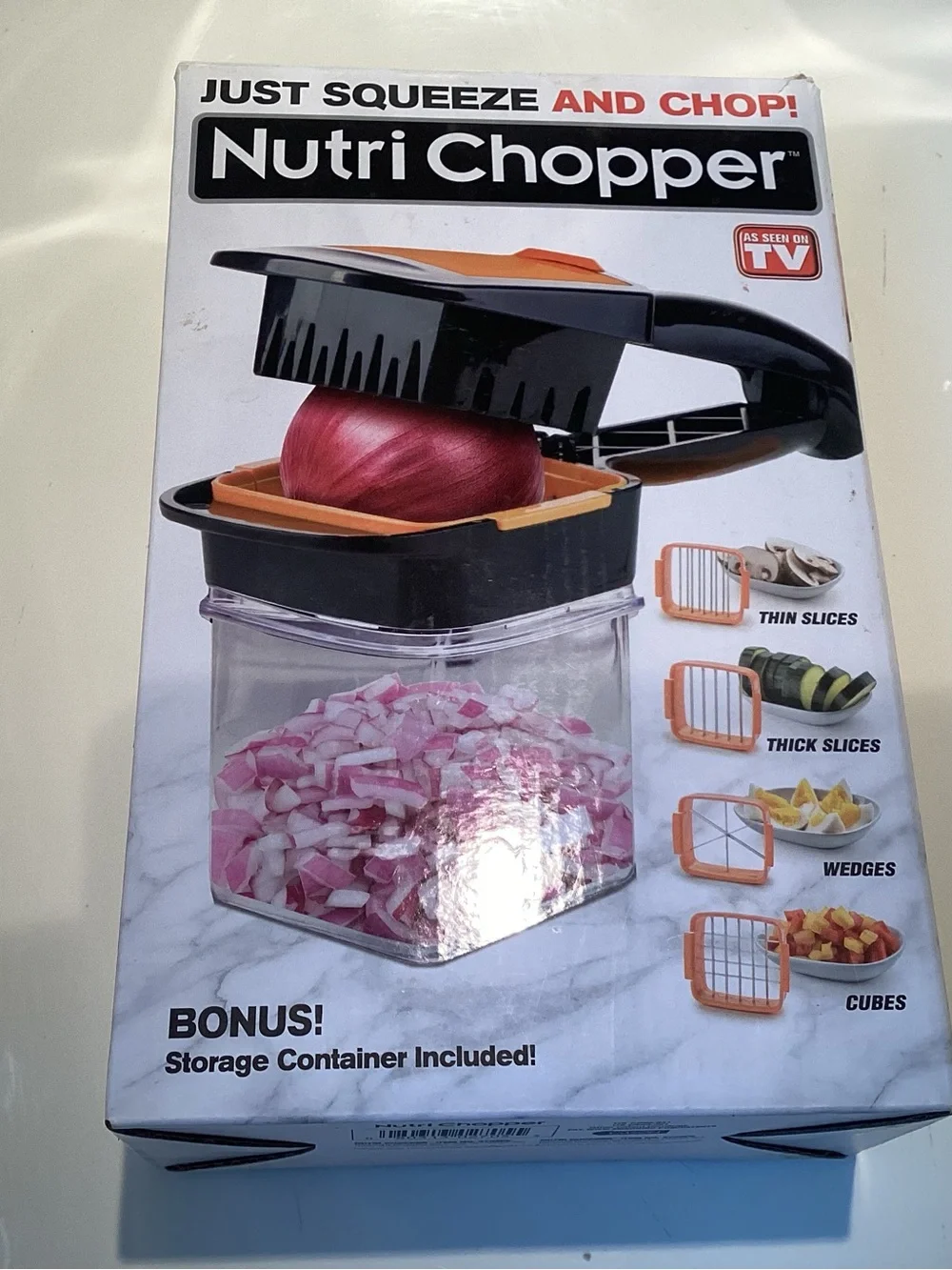 Manual Food Chopper - Black and Orange